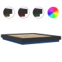 Giroletto con Luci LED Nero 160x200 cm in Legno Multistrato