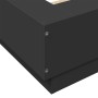 Giroletto con Luci LED Nero 160x200 cm in Legno Multistrato