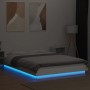 Giroletto con Luci LED Bianco 140x200 cm in Legno Multistrato