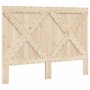 Giroletto con Testiera Grigio 140x200 cm Legno Massello di Pino