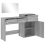 Set da Toeletta 3 pz Grigio Sonoma in Legno Multistrato