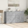 Credenze 2 pz Grigio Cemento 60x31x70 cm in Legno Multistrato