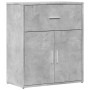 Credenze 2 pz Grigio Cemento 60x31x70 cm in Legno Multistrato