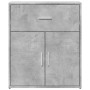 Credenze 2 pz Grigio Cemento 60x31x70 cm in Legno Multistrato