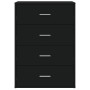 Credenze 2 pz Nere 60x31x84 cm in Legno Multistrato
