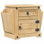 Comodino Corona 45x35x47,5 cm in Legno Massello di Pino