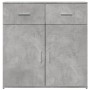 Credenze 2 pz Grigio Cemento 79x38x80 cm in Legno Multistrato