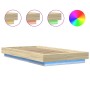 Giroletto con Luci LED Rovere Sonoma 90x200cm Legno Multistrato