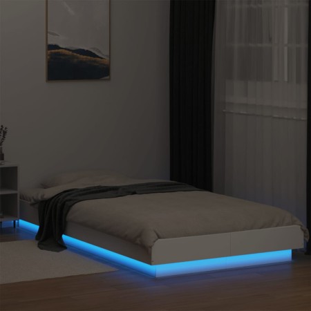 Giroletto con Luci LED Bianco 75x190 cm in Legno Multistrato