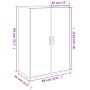 Credenze 2 pz Nere 60x31x84 cm in Legno Multistrato