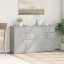 Credenze 2 pz Grigio Cemento 60x31x70 cm in Legno Multistrato