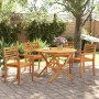 Sedie da Giardino 4 pz 59x55x85 cm Legno Massello di Acacia