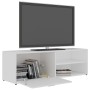 Mobile Porta TV Bianco 120x34x37 cm in Legno Multistrato