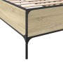 Giroletto Rovere Sonoma 90x190cm in Legno Multistrato e Metallo
