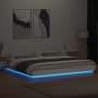 Giroletto con Luci LED Bianco 200x200 cm in Legno Multistrato