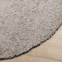 Tappeto Shaggy PAMPLONA a Pelo Lungo Moderno Beige Ø 120 cm