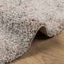 Tappeto Shaggy PAMPLONA a Pelo Lungo Moderno Beige Ø 120 cm