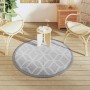 Tappeto da Esterno Grigio Ø120 cm in PP