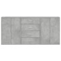 Credenze 3 pz Grigio Cemento 60x31x84 cm in Legno Multistrato