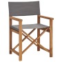 Sedie da Regista Pieghevoli 2 pz in Massello di Teak Grigio