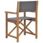 Sedie da Regista Pieghevoli 2 pz in Massello di Teak Grigio