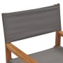 Sedie da Regista Pieghevoli 2 pz in Massello di Teak Grigio