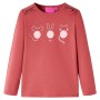 Maglietta per Bambini Maniche Lunghe Rosa Bruciato 116