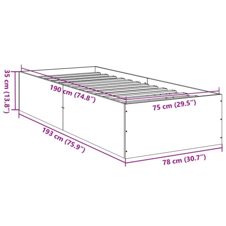 Giroletto Bianco 75x190 cm in Legno Multistrato