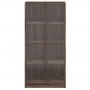 Credenza con Ante Rovere Marrone 68x37x142 cm Legno Multistrato