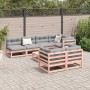 Set Divani da Giardino 8 pz in Legno Massello Abete Douglas