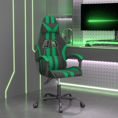 Sedia da Gaming Nera e Verde in Similpelle