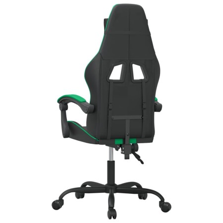 Sedia da Gaming Nera e Verde in Similpelle