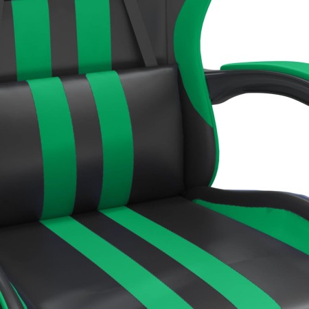 Sedia da Gaming Nera e Verde in Similpelle