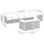 Set Divano da Giardino 8 pz con Cuscini Grigio in Polyrattan