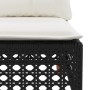 Set Divani da Giardino con Cuscini 7pz Nero Polyrattan