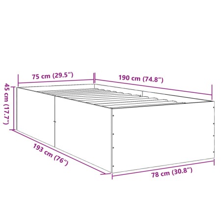 Giroletto Grigio Sonoma 75x190 cm in Legno Multistrato