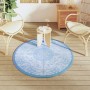 Tappeto da Esterno Celeste Ø120 cm in PP