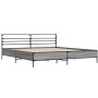 Giroletto Grigio Sonoma 180x200 cm in Legno Multistrato Metallo
