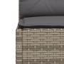 Set Divani da Giardino 11 pz con Cuscini in Polyrattan Grigio