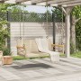 Panchina a Dondolo Beige 109x62x40 cm in Polyrattan