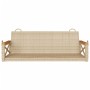 Panchina a Dondolo Beige 109x62x40 cm in Polyrattan