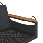 Panchina a Dondolo Nera 63x62x40 cm in Polyrattan