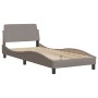 Letto con Materasso Tortora 80x200 cm in Tessuto