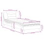 Letto con Materasso Tortora 80x200 cm in Tessuto