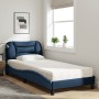 Letto con Materasso Blu 90x190 cm in Tessuto