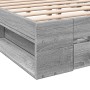 Giroletto Cassetti Grigio Sonoma 160x200 cm Legno Multistrato