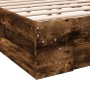 Giroletto con Cassetti Rovere Fumo 140x190 cm Legno Multistrato