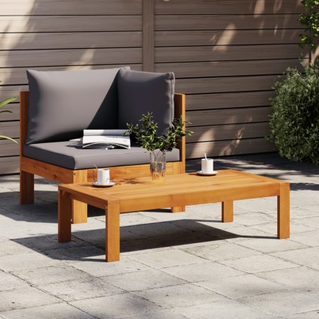 Set Divani da Giardino 2pz con Cuscini Legno Massello di Acacia