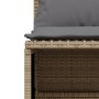 Set Divano da Giardino 4 pz con Cuscini Beige in Polyrattan