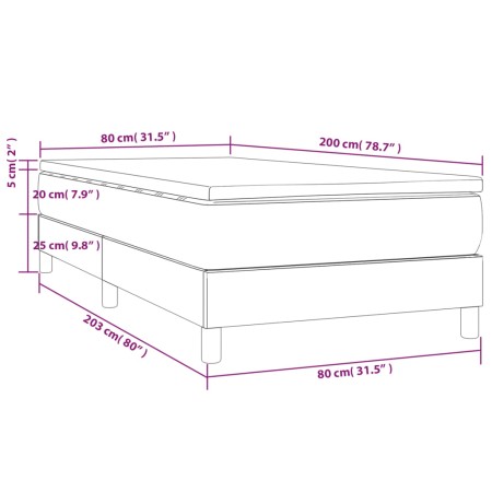 Giroletto a Molle con Materasso Rosa 80x200 cm in Velluto